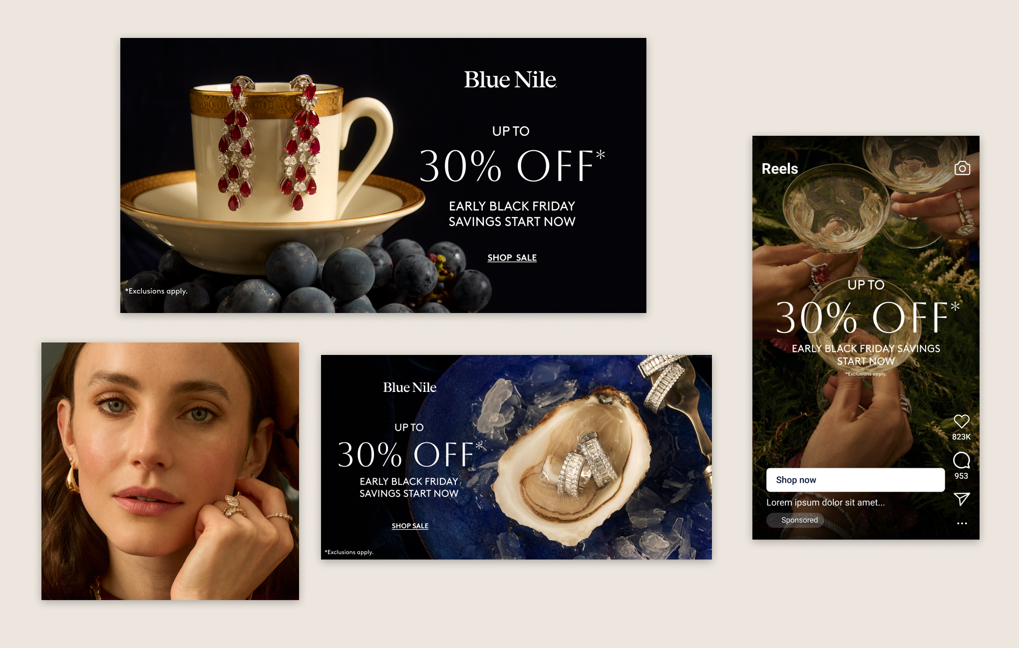 Blue Nile early holiday email set